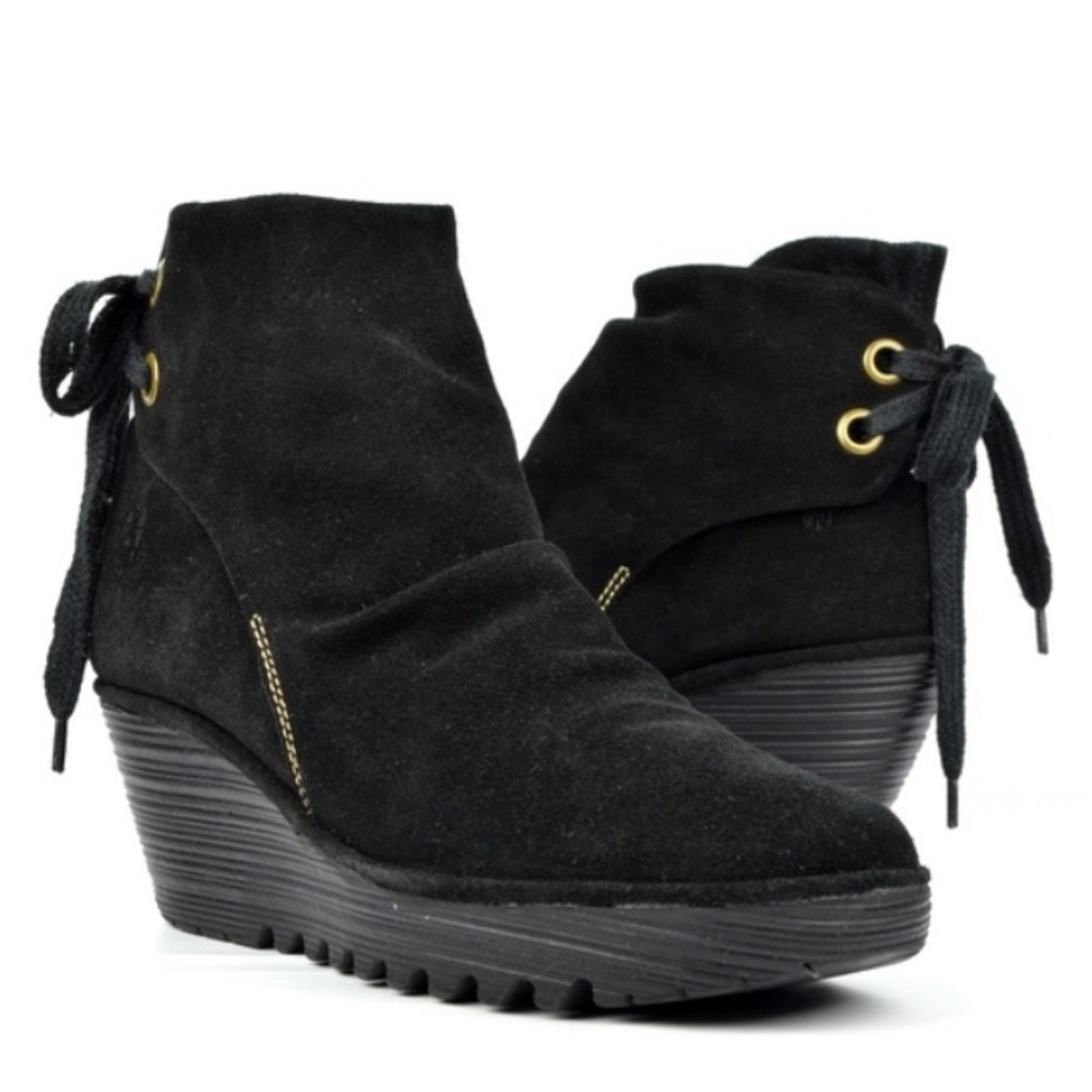 Fly London Yama Black Womens Shoes SIZE 40 box 1